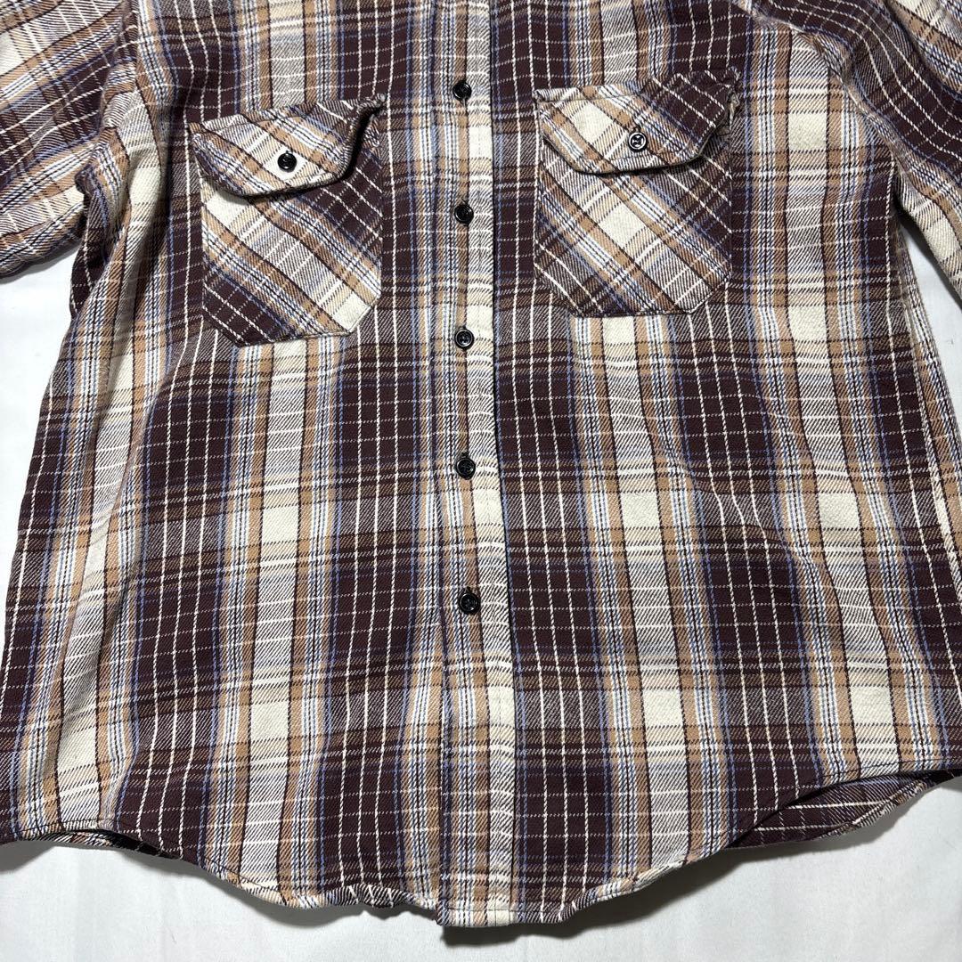 FROSTPROOF ネルシャツ usa製 フランネルシャツ　ブラウン系