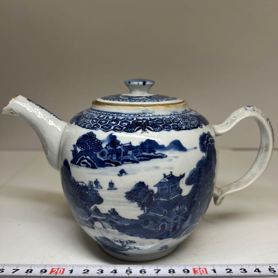 中国清時代　新渡急須　幅約21.5㎝　東Y7-1219☆1F