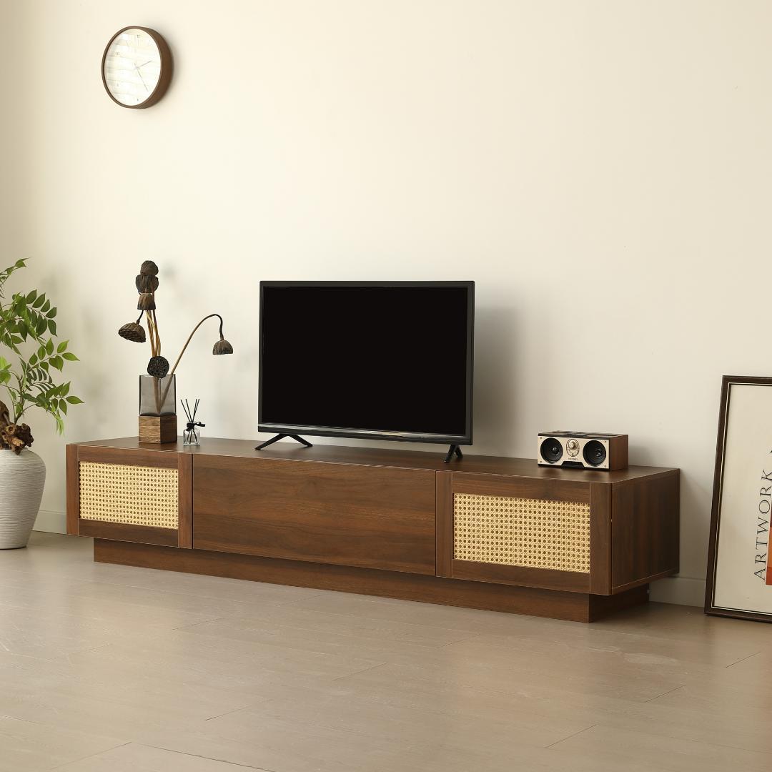 大人気！【幅180cm】テレビ台 ローボード 収納 テレビボード　BROWN