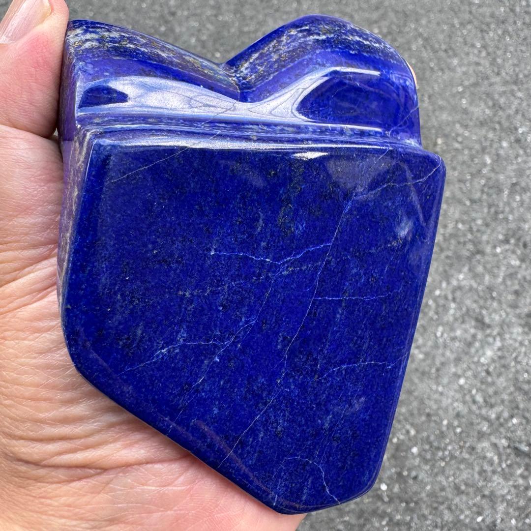 ☆ラピスラズリ☆5A☆引寄せ☆約489 g☆アフガニスタン産☆天然無着色☆磨き石