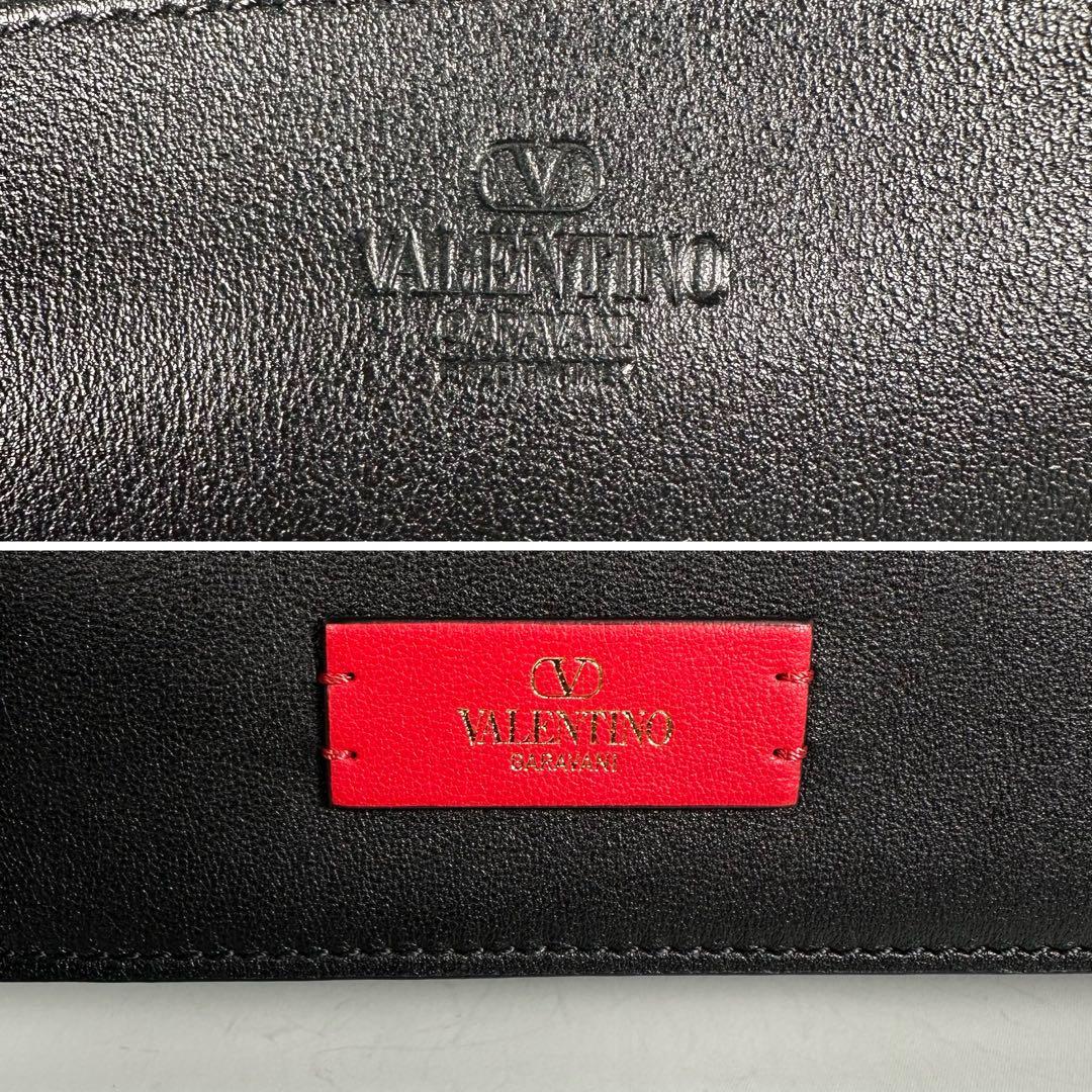 極美品 VALENTINO ヴァレンティノ Vロゴ 2way トートバッグ 黒