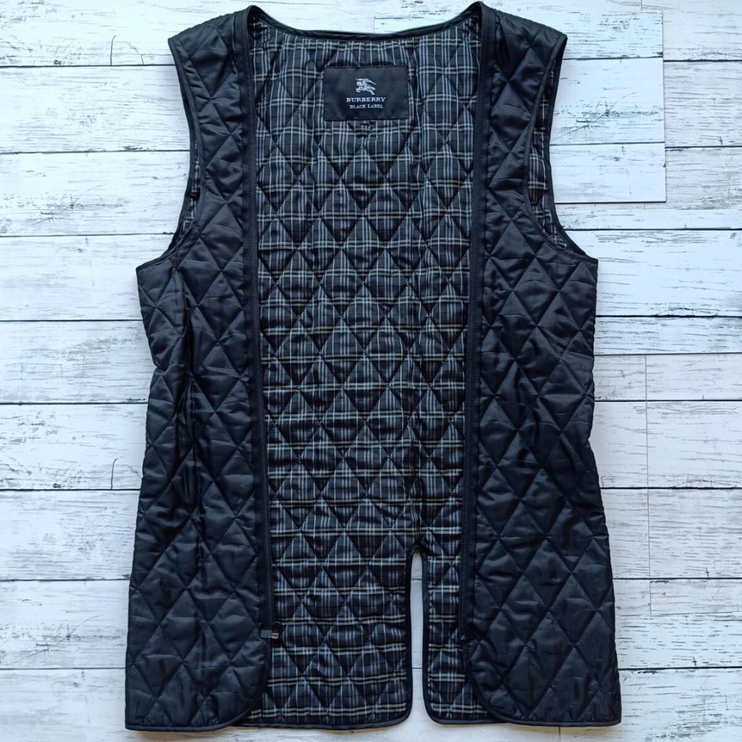 極美品 ヘリンボーン バーバリーブラックレーベル トレンチコート 黒 ウール混