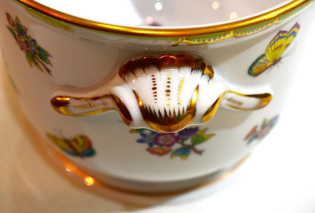 Herend ヘレンド ヴィクトリアブーケ 飾り鉢 未使用