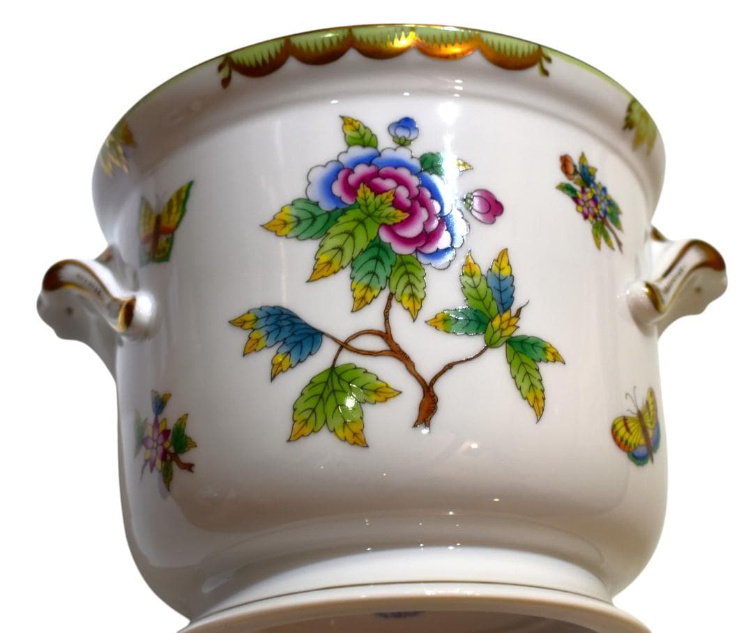 Herend ヘレンド ヴィクトリアブーケ 飾り鉢 未使用