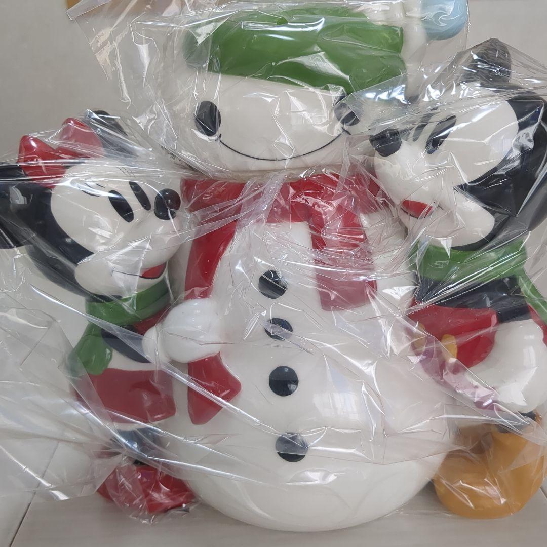 スノーマンとミッキー・ミニーの置物