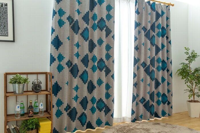 【新品】カーテン ドレープ おしゃれ インディゴ 北欧 上品 遮光 1級 日本製