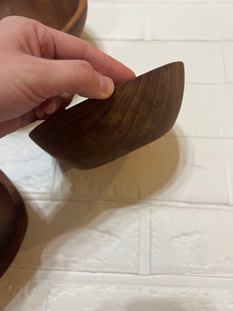 ボウル　タイ　天然木 サラダ　大鉢　器　サラダボウル　木製