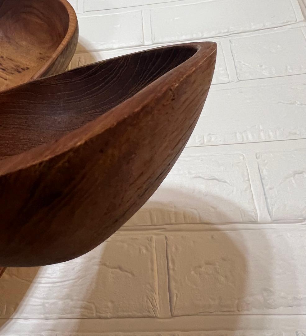 ボウル　タイ　天然木 サラダ　大鉢　器　サラダボウル　木製