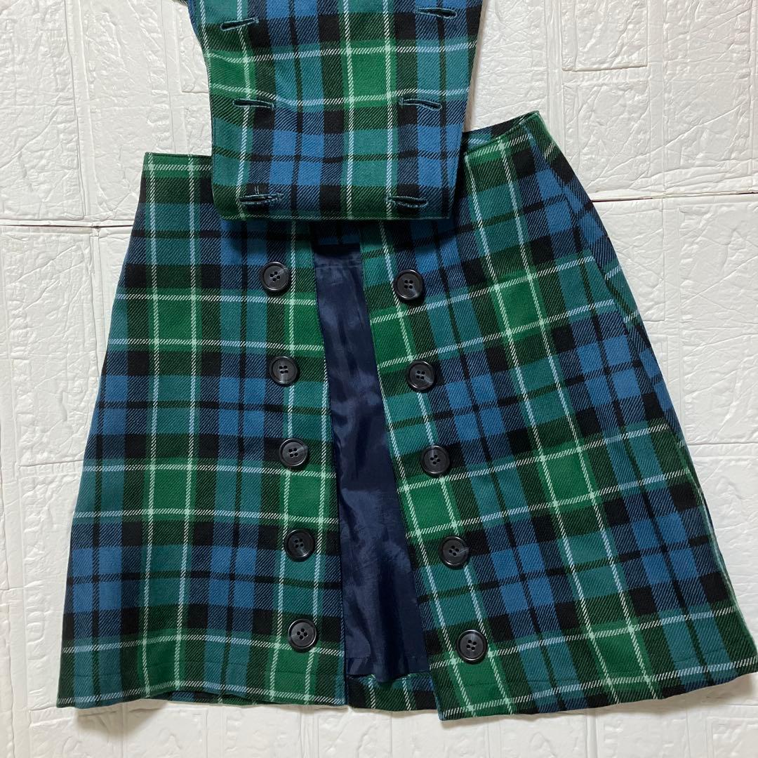 ジェーンマープル　Jane Marple サロペットスカート タータンチェック