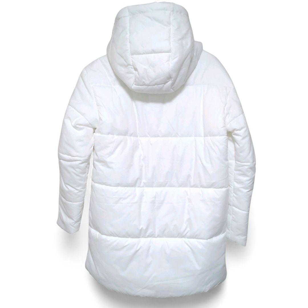 極美　ナイキ　レディース 中綿ダウンジャケット　L　フード付　防寒　ホワイト