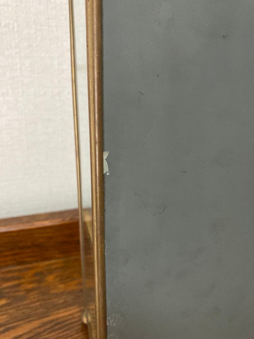 ＊クリスマスセール♪＊訳あり ビンテージ☆アーチ型ガラスショーケース 真鍮 収納