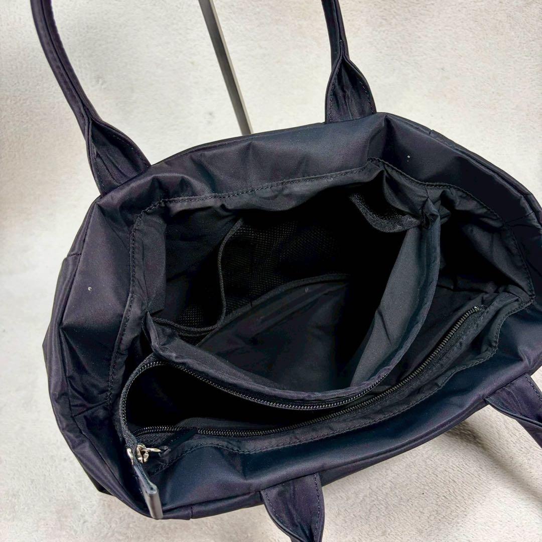 【美品✨】アニエスベー　ナイロン　トートバッグ　黒　マザーズバッグ　ロゴ金具