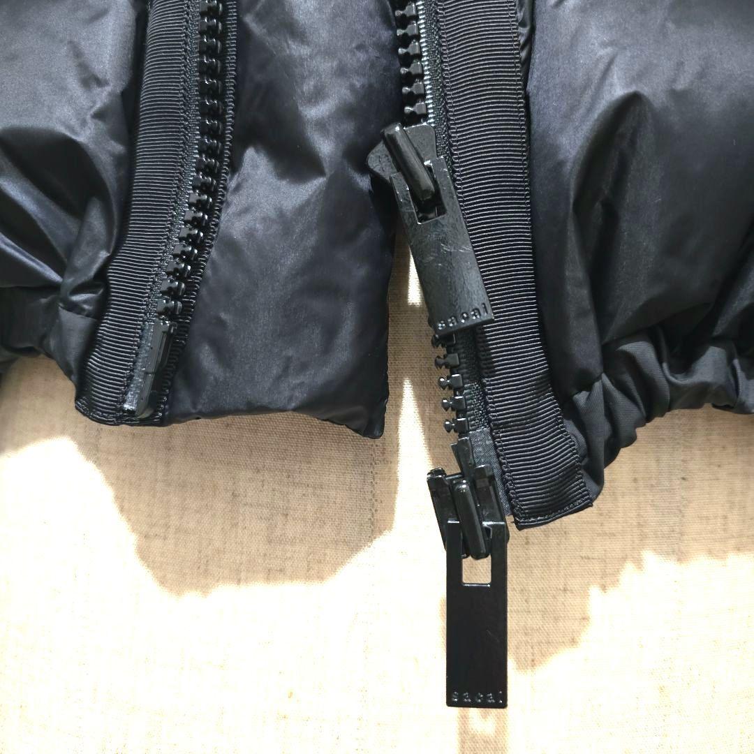 sacai ファー付き　ブラック　ダウンジャケット