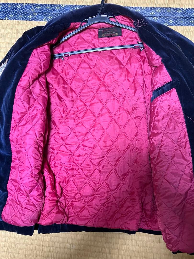 J*n様 90s ベロア 刺繍 コート 龍 両胸・背中刺繍 和柄 スカジャン風