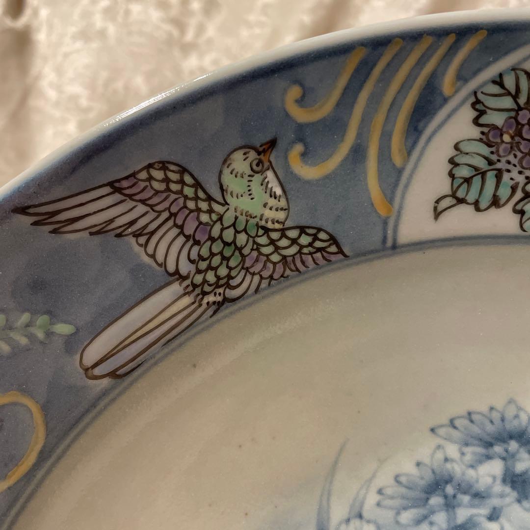 有田焼【佐藤走波】　大皿　飾り皿　色紙付き