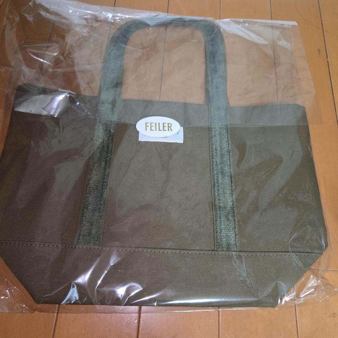 【新品】フェイラー　オールドテディワッペントートバッグ　ポーチ　カーキ