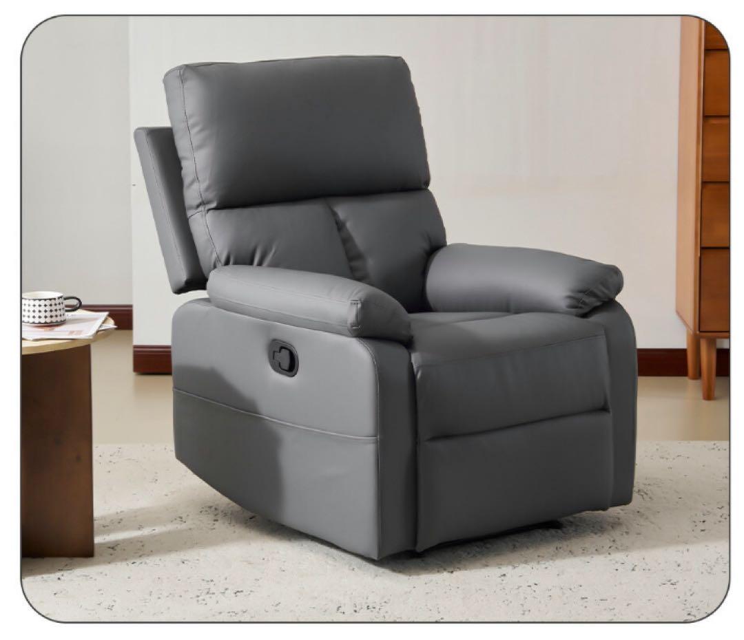 ソファ　ソファー　リクライニングチェア　リクライニングソファ　手動　ダークグレー