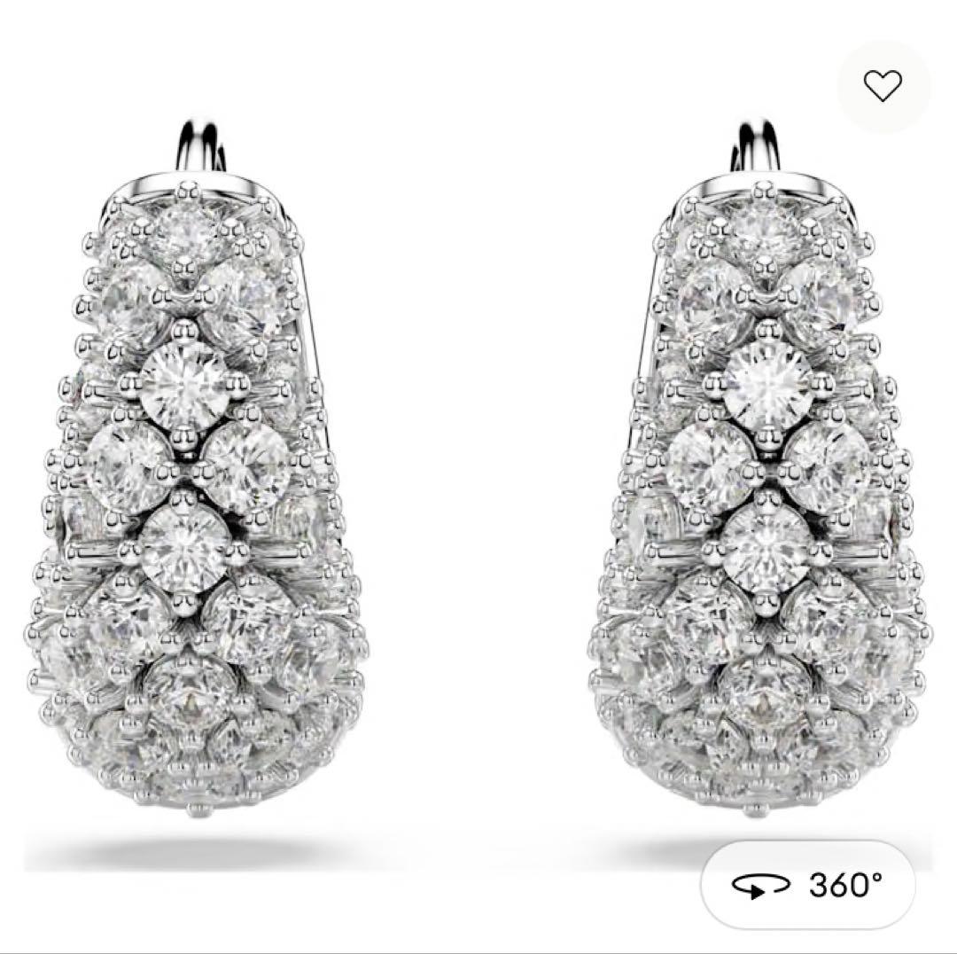 【スワロフスキー】Sublima フープピアス