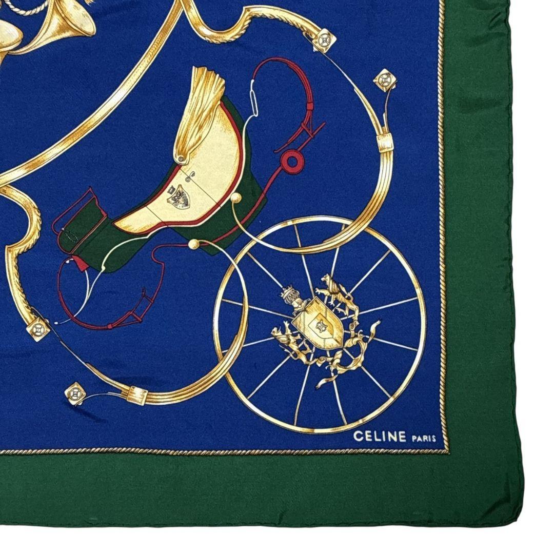 極美品✨CELINE セリーヌ 大判スカーフ ストール 楽器 鞍