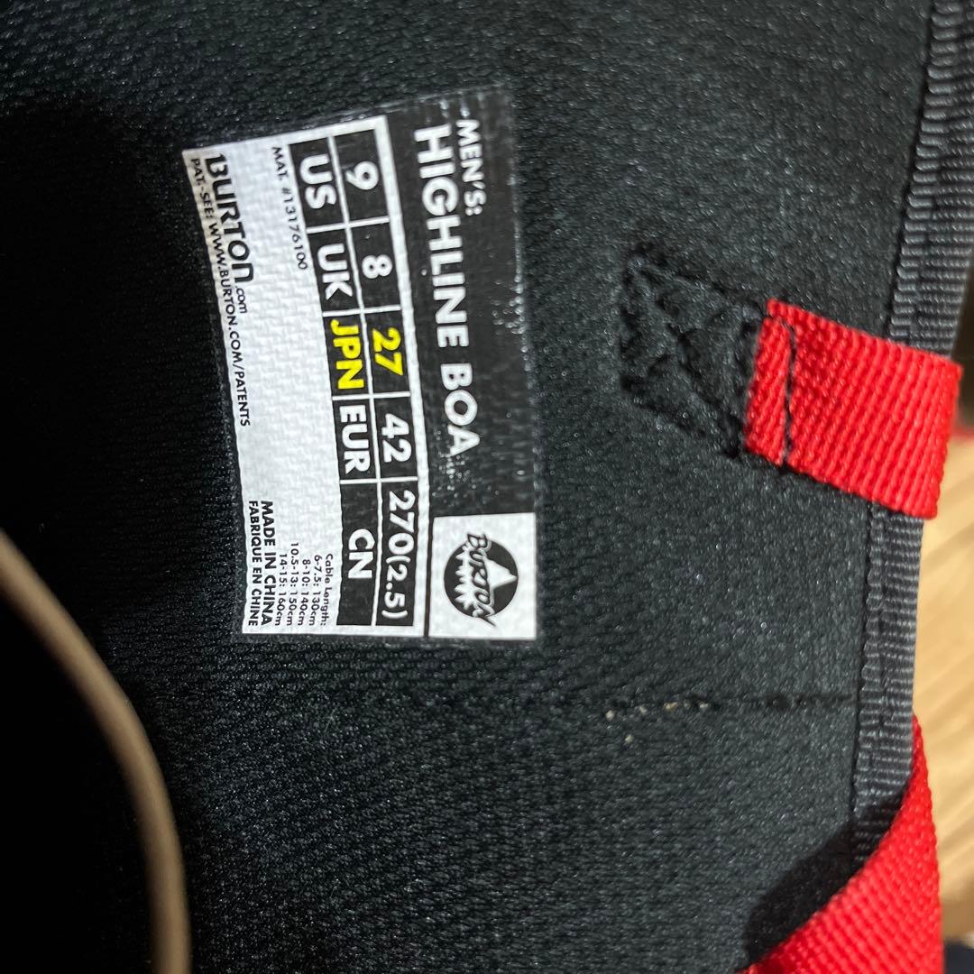 Burton Highline Boa スノーボードブーツ 27cm