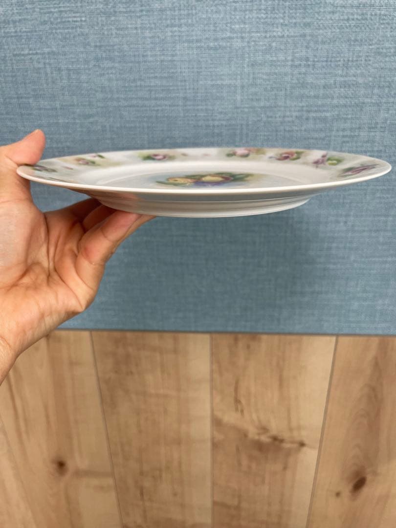 希少　リモージュ　es Boyer 花柄アートプレート 1961年製