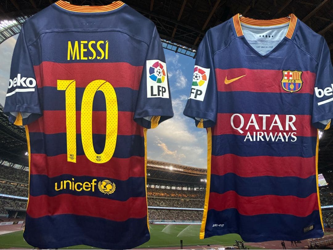 【メッシ#10】 バルセロナ ユニフォーム 選手仕様 15/16 Sサイズ
