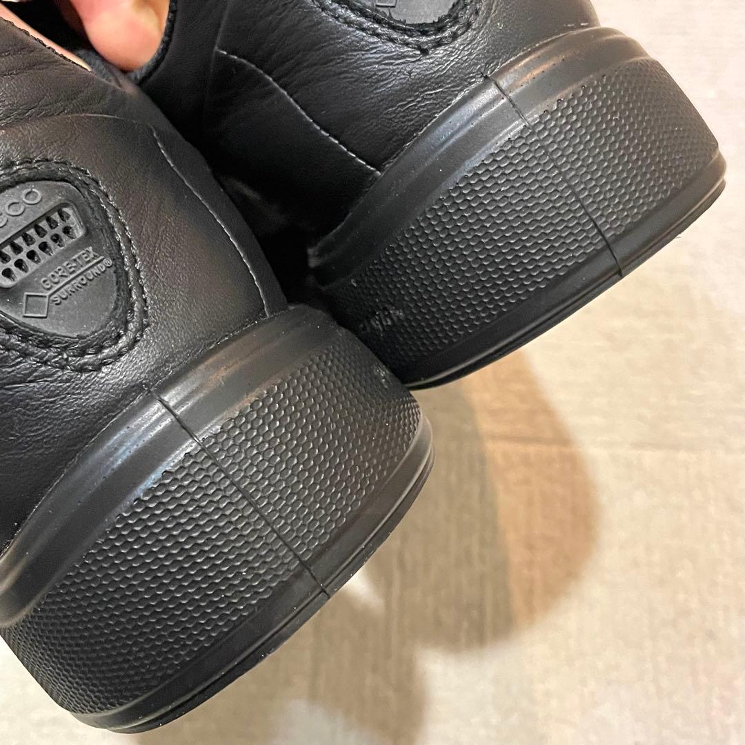 美品♪ecco エコー スニーカー 黒STREET720 24.0 ゴアテックス