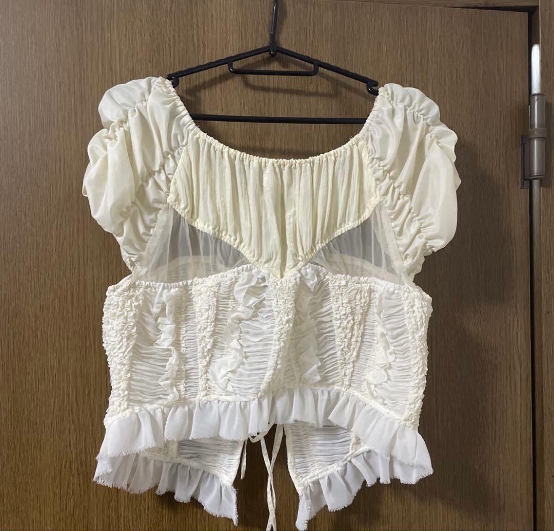 Shirring Puff Sleeve Topホワイトprankproject
