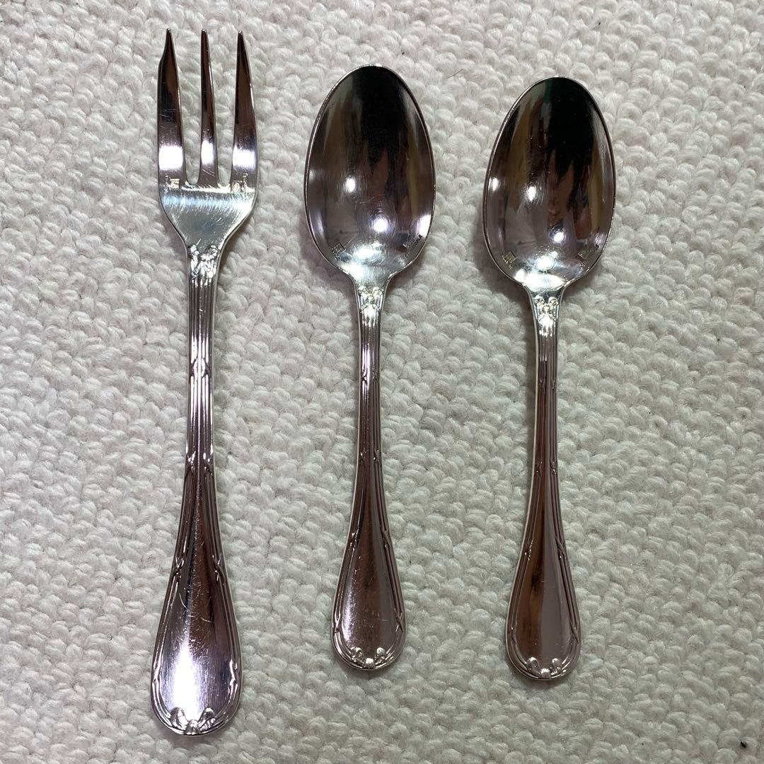 クリストフル　リュバン　コーヒースプーン2本　デザートフォーク1本　カトラリー