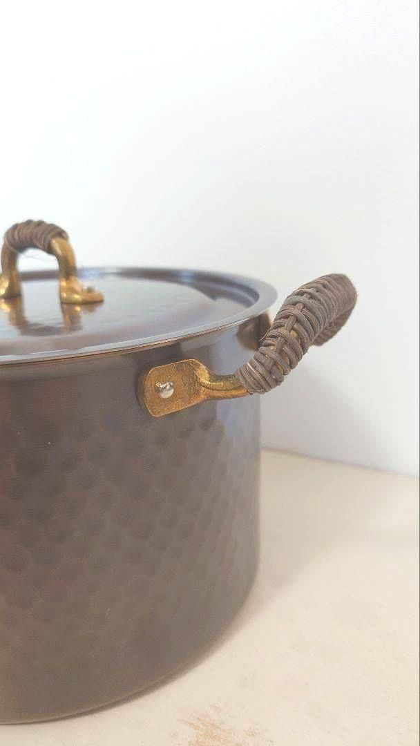 新光金属 COPPER100  WARE 純銅ブロンズ煮込み鍋20cm