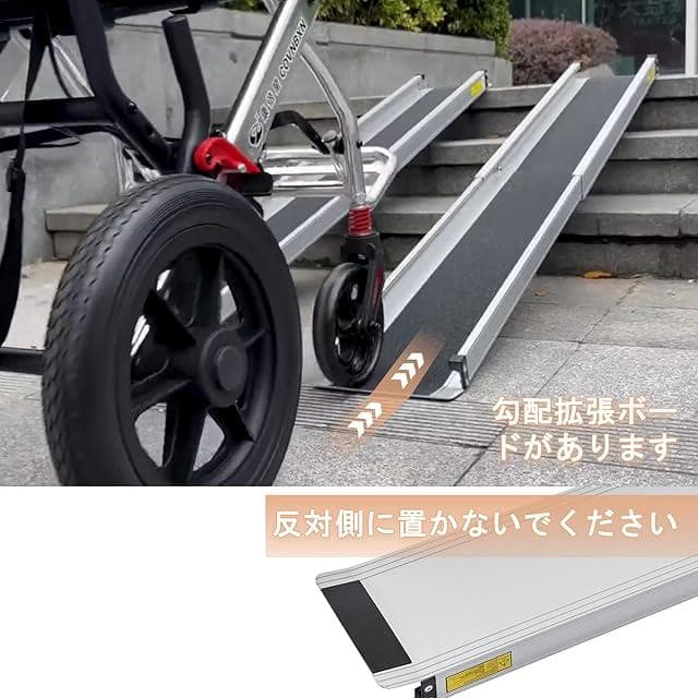 【開封済・未使用】gardhom車椅子用スロープ2本セット　使用高さ8～35cm