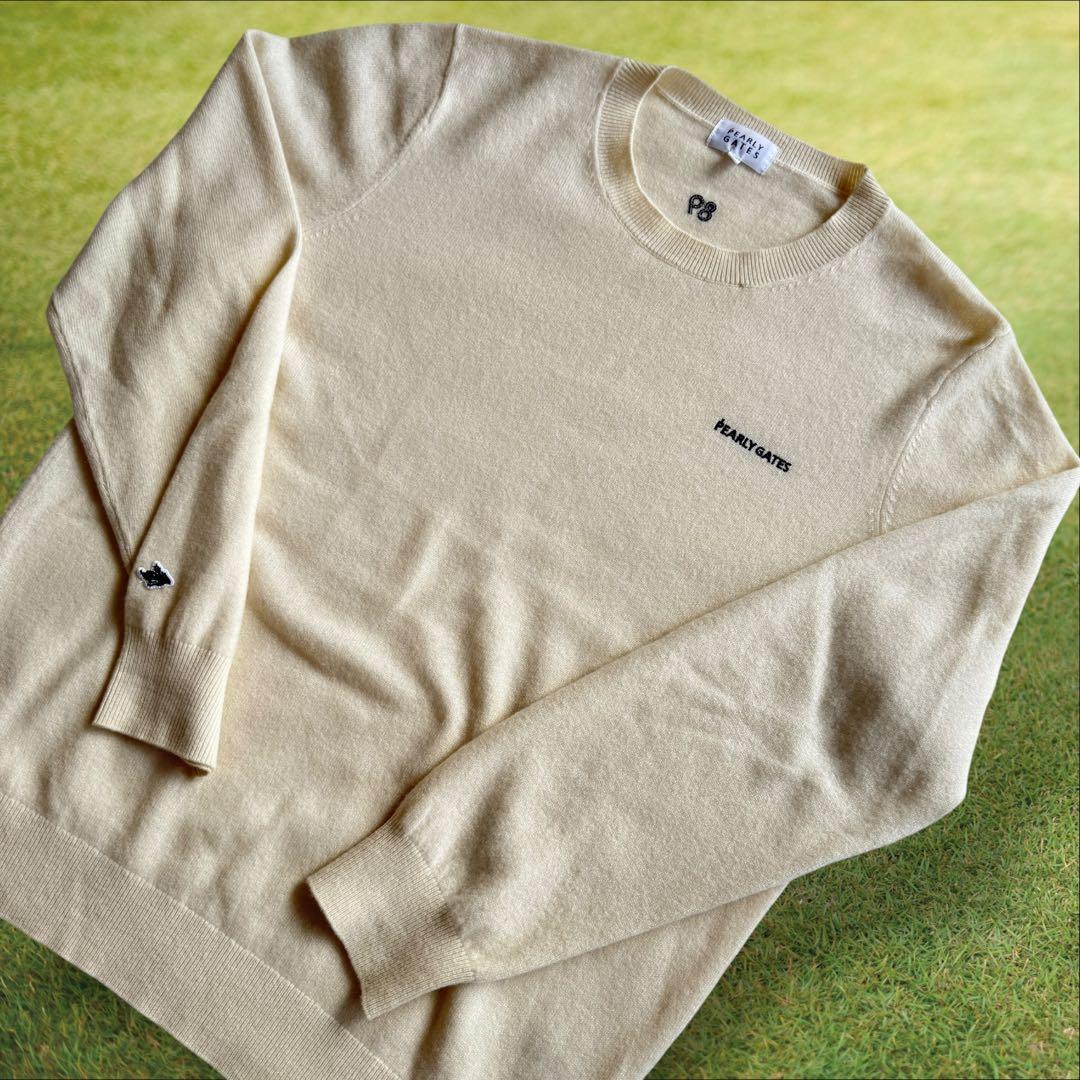 カシミヤ100% パーリーゲイツ　ニット　セーター　6 XL 白　アイボリー