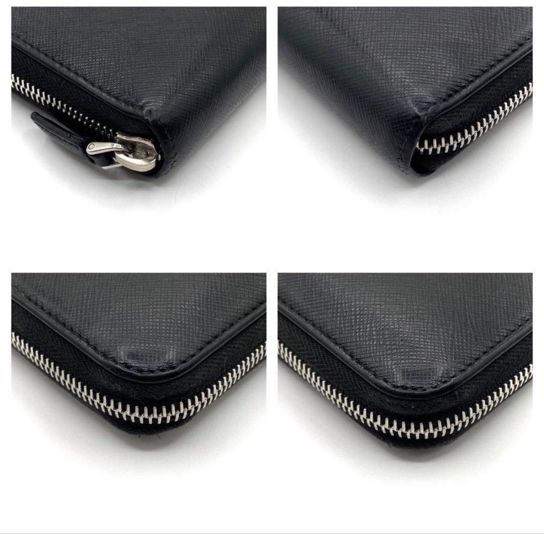 美品　PRADA ブラック 長財布　ラウンドファスナー　2ML317 箱付き