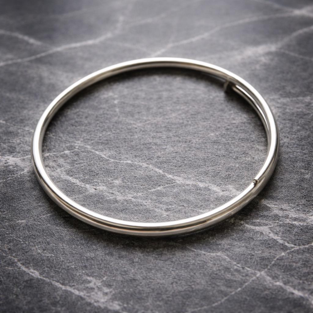 【新品現地買付】カレンシルバーバングル /シンプル/高純度/ユニセックス