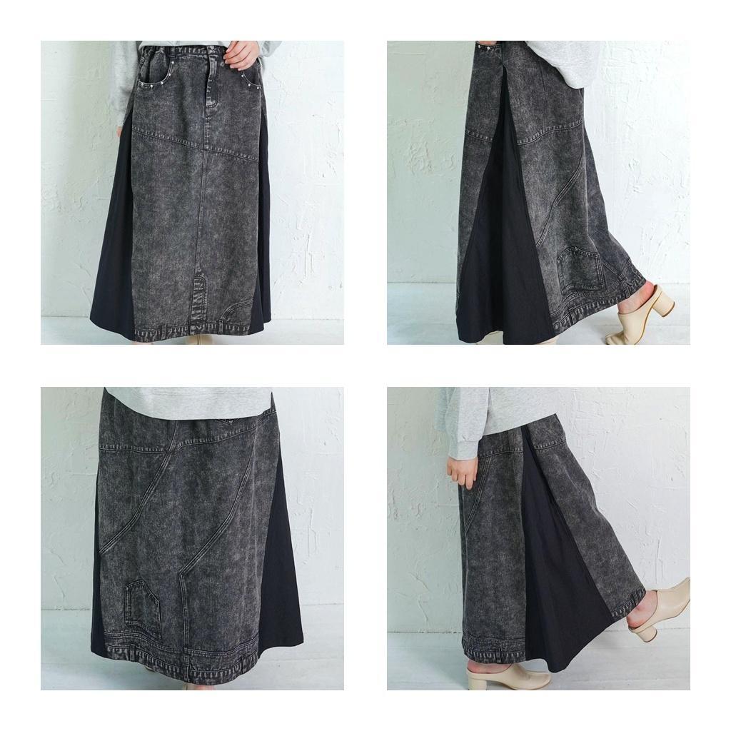 【ScoLar】スカート&バイカラー裏起毛プルオーバー ＆ワンピース３点