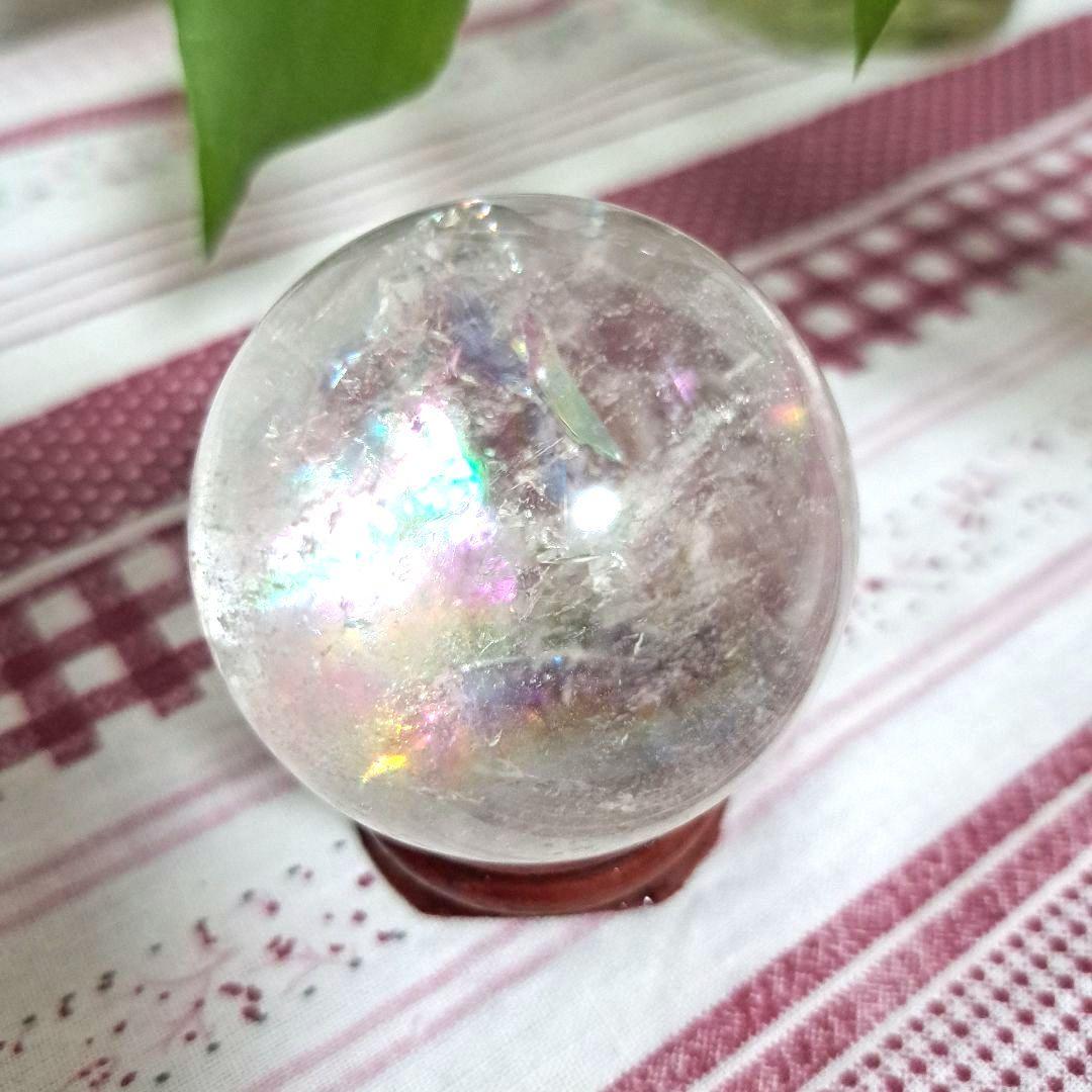 虹入り ヒマラヤ水晶 丸玉 天然石