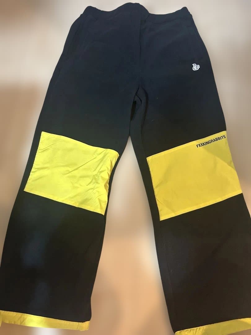 H*0様 FXXKING RABBITS ストリートパンツ 黒/黄