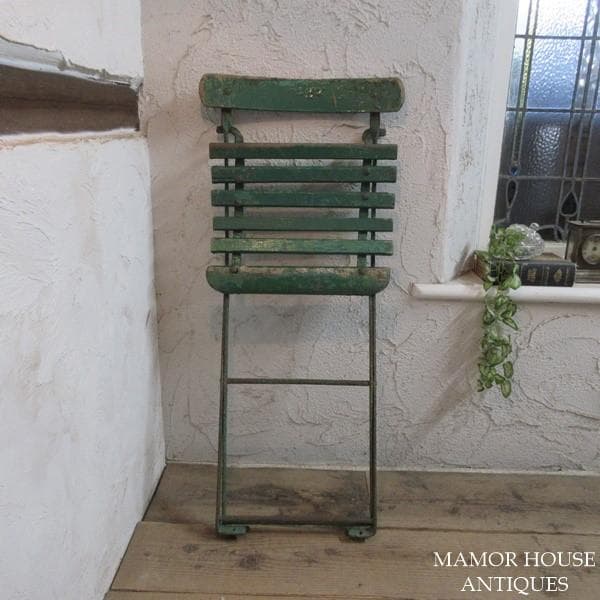 イギリス アンティーク 家具 フォールディングチェア 折り畳み式 英国4778e