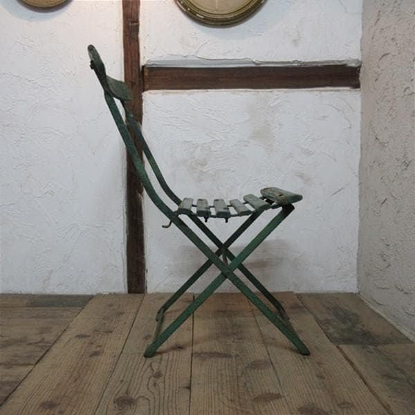 イギリス アンティーク 家具 フォールディングチェア 折り畳み式 英国4778e