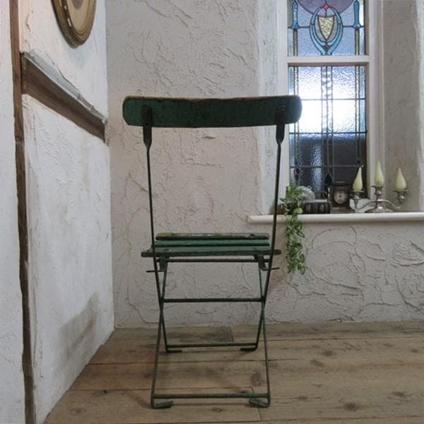 イギリス アンティーク 家具 フォールディングチェア 折り畳み式 英国4778e