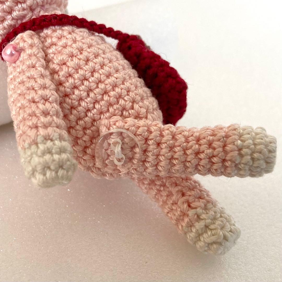 ストラップB-⑭【赤いバッグのウサギさん♬】