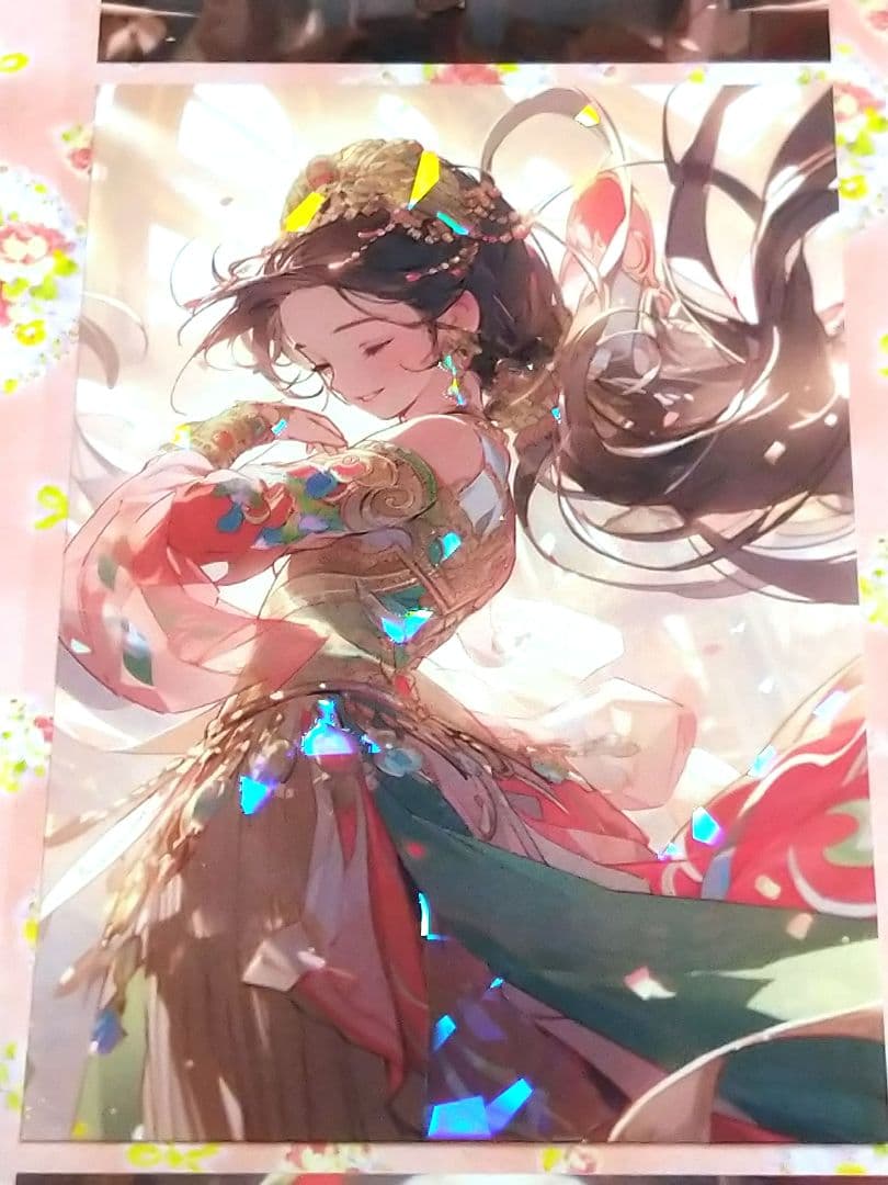 J870＃莞尔一笑舞倾城(贝壳光)紫袖烟切り売り海外人物女の子AIマステ