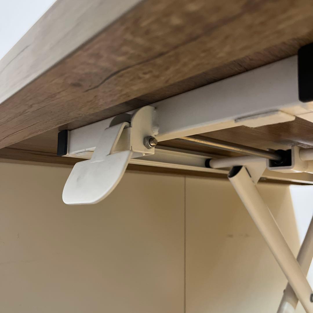 昇降式　キャスター付き 折りたたみ　ローテーブル 120×80cm ナチュラル