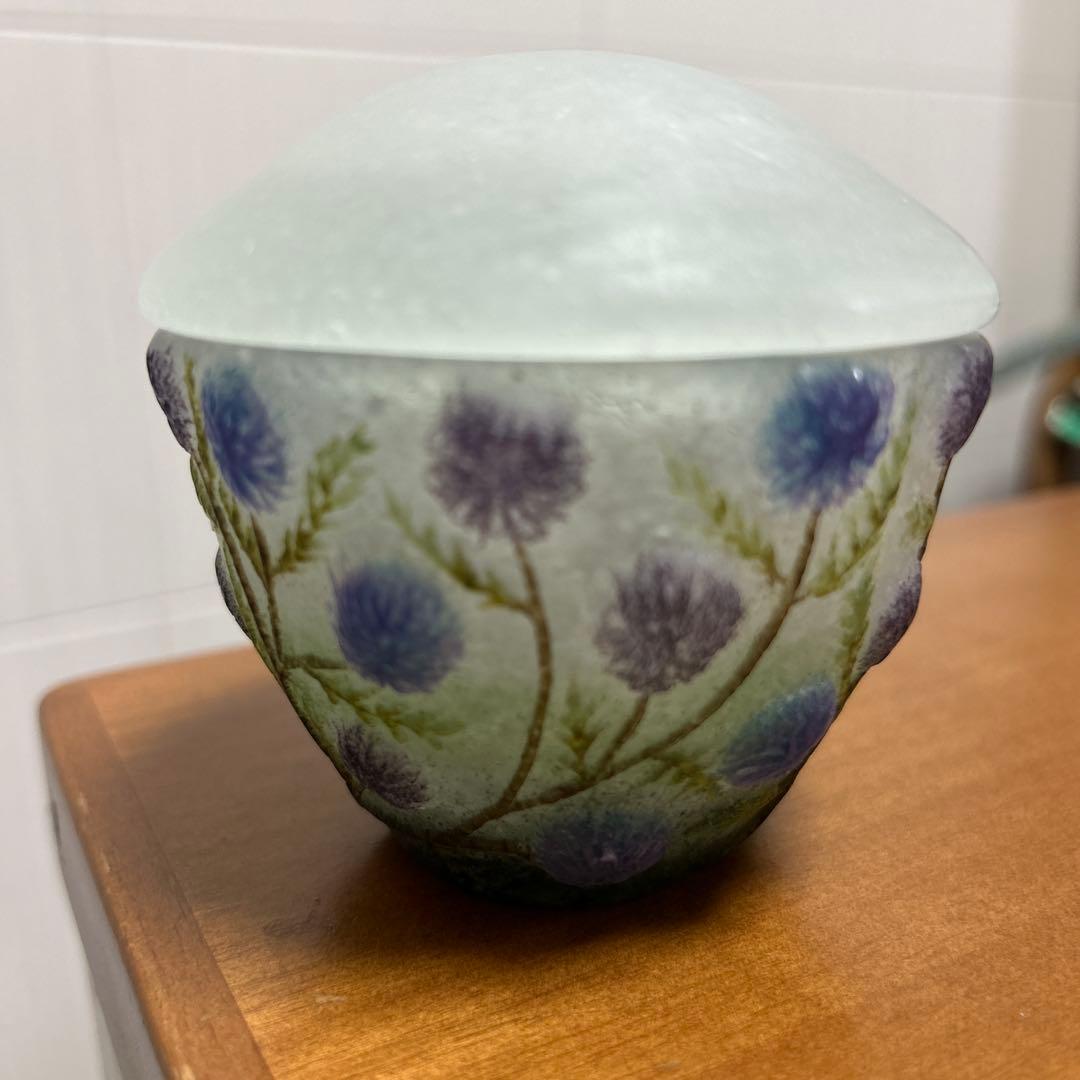 最終お値下　飯塚亜裕子さん　花の蓋物　パートドヴェール　貴重