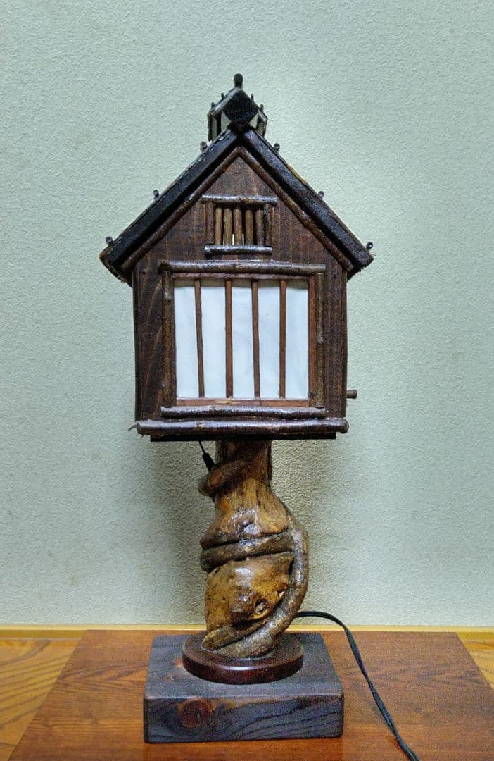 和風 民芸調 電気スタンド