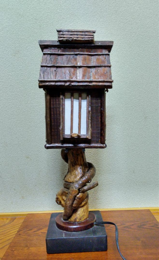 和風 民芸調 電気スタンド