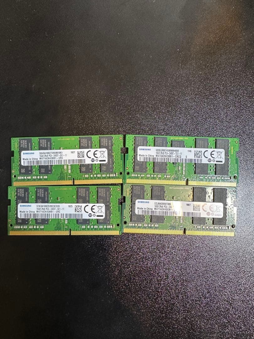 DDR4 16GB 1600MHz メモリ 4枚セット