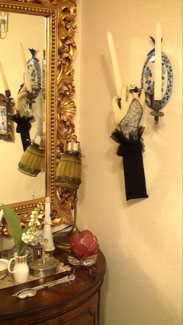 ハロウィン人形 未亡人の魔女の手 2本セット