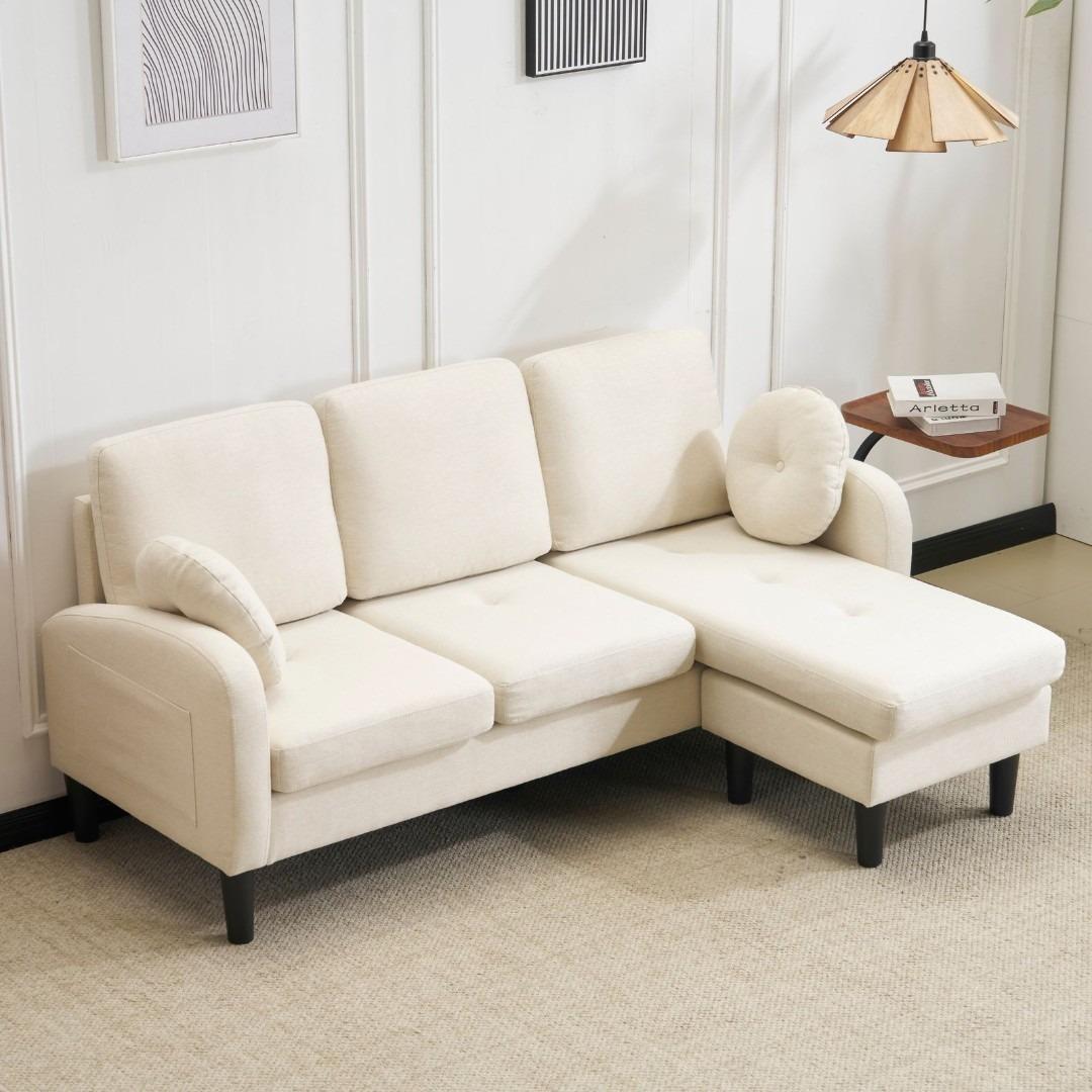 ソファ 3人掛け ソファセット L型 Ｔ型 クッション付き 肘掛け ふわふわ