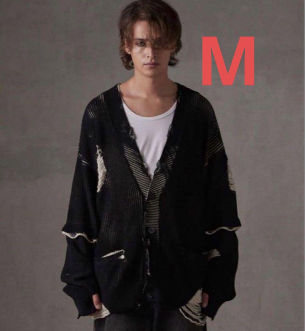 Grancy ディストラクションデザインビッグカーディガン ブラック M